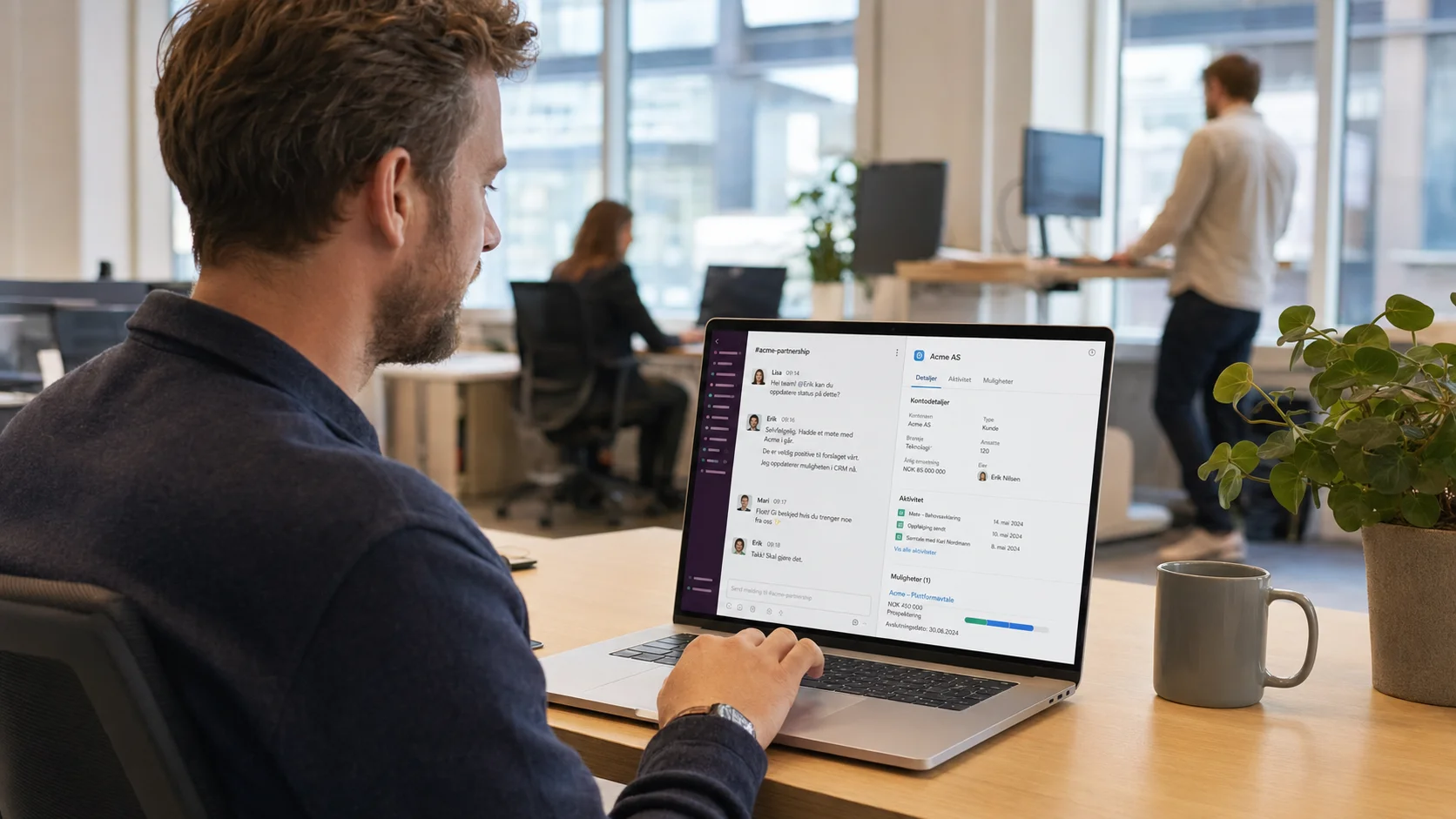 Koble Slack og Salesforce